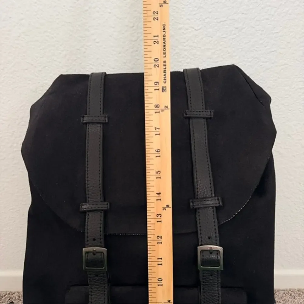 Herschel Supply Co Brand Black Backpack Classic Heavyweight Custom Cotton Canvas
